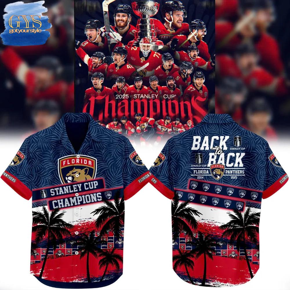 Florida Panthers Stanley Cup Back To Back Hawaiian Shirt