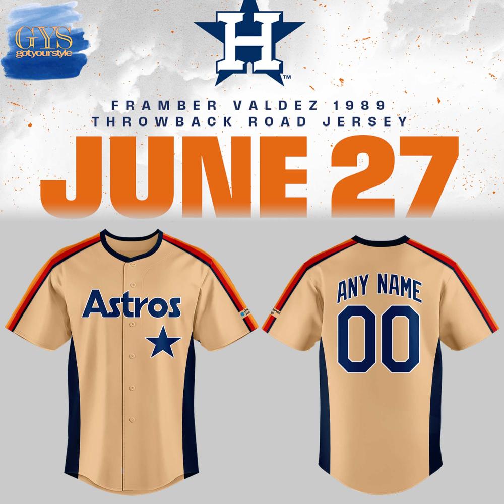 Framber Valdez 1989 Throwback Road Houston Astros Baseball Jersey