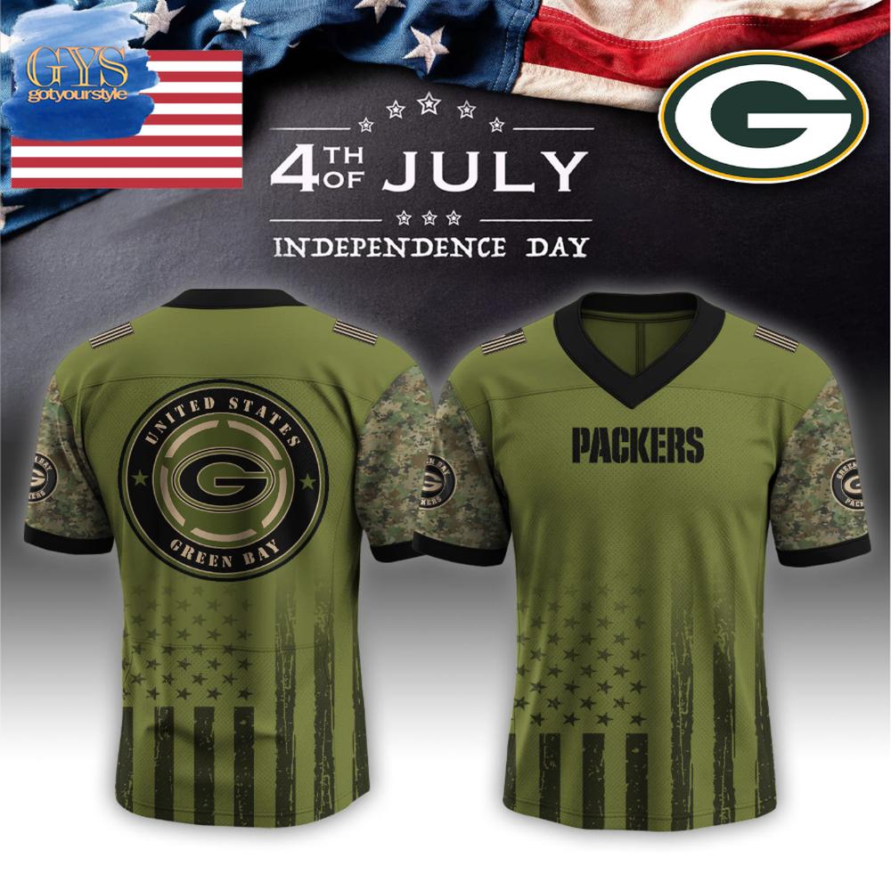 Green Bay Packers 2025 Independence Day Limited Edition Football Jersey