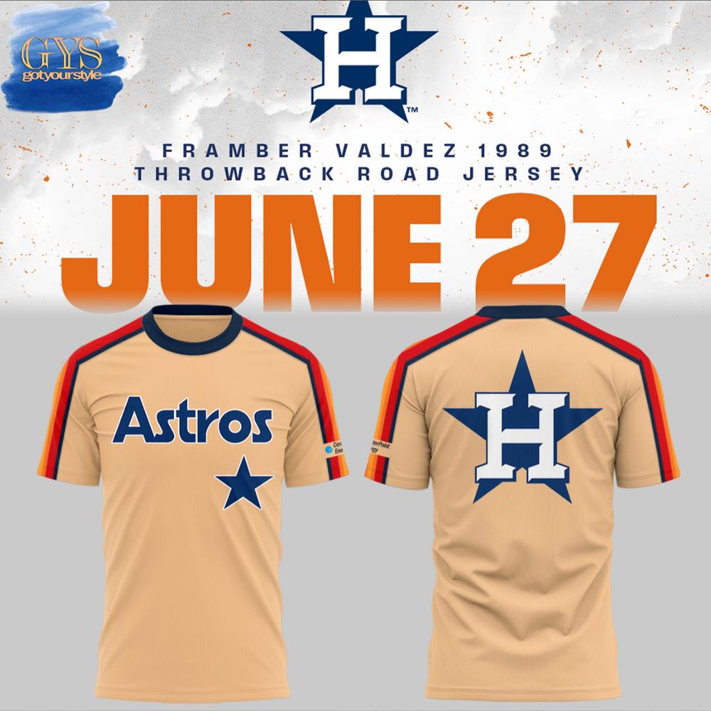 Houston Astros Framber Valdez Throwback Road T-Shirt