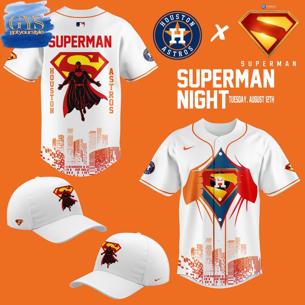 Houston Astros Superman Night Special Limited Edition Baseball Jersey