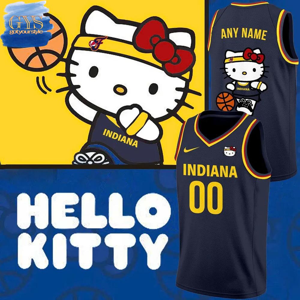 Indiana Fever Hello Kitty Limited Edition Personalized Basketball Jersey
