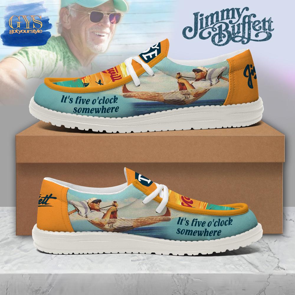 Jimmy Buffett It’s Five O’Clock Somewhere Hey Dude Shoes
