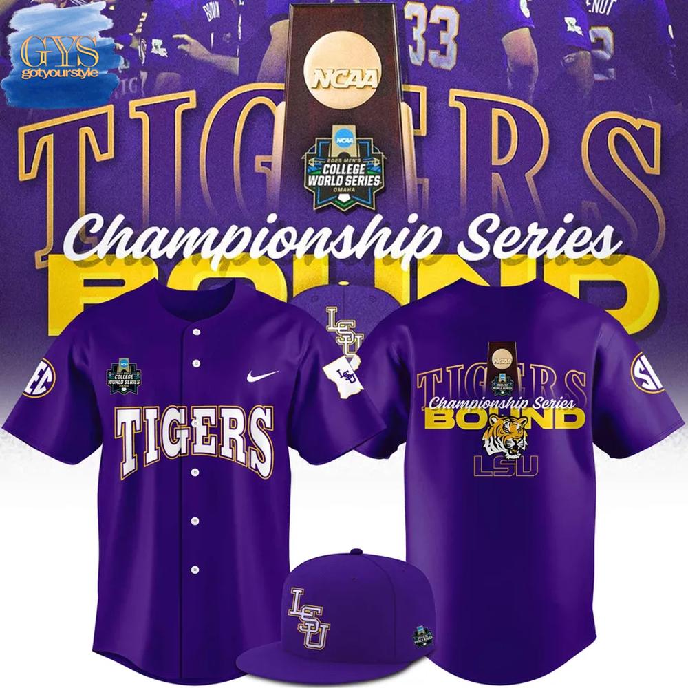 LSU Tigers 2025 Men’s CWS Omaha Limited Edition Baseball Jersey