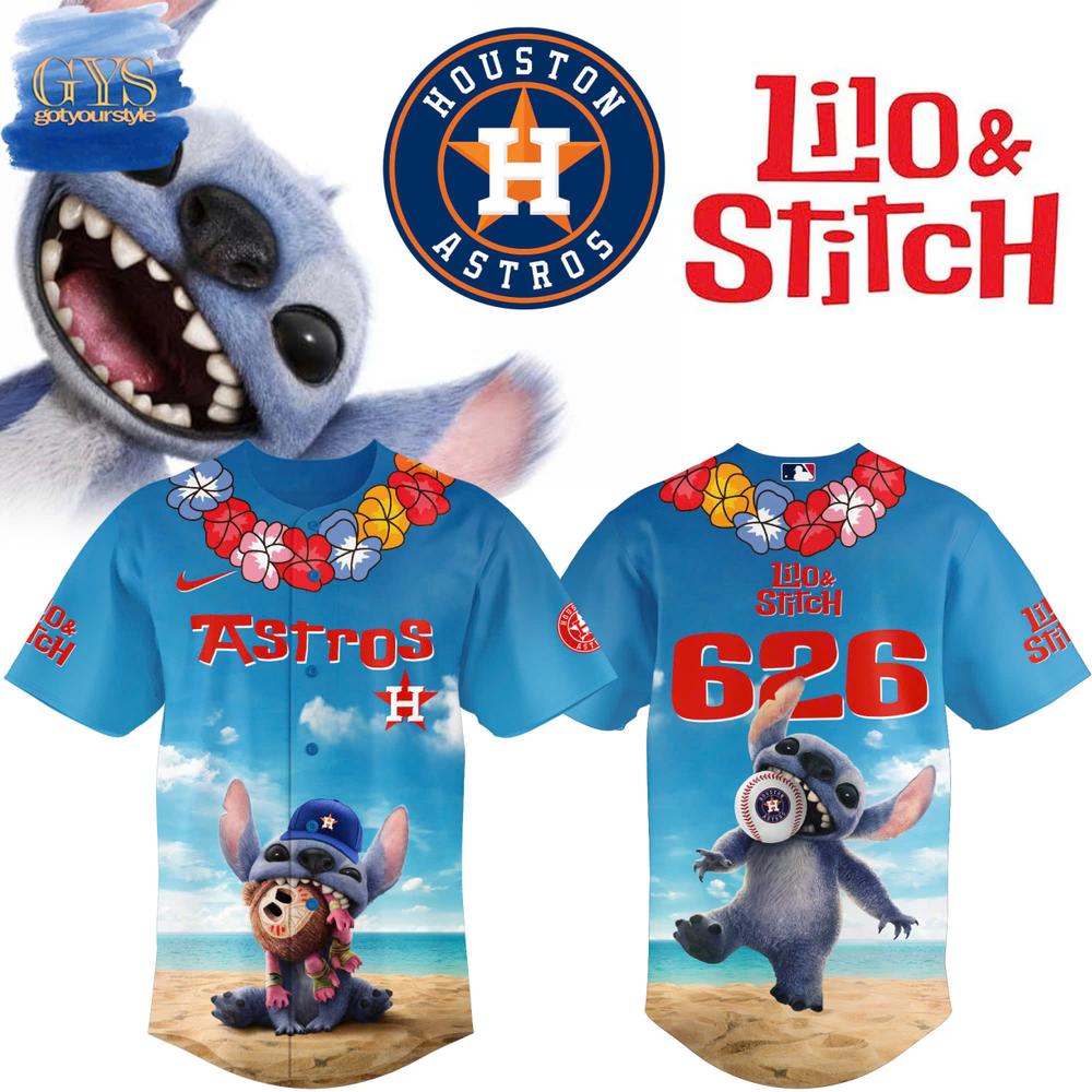 Lilo & Stitch Houston Astros Limited Edition Baseball Jersey