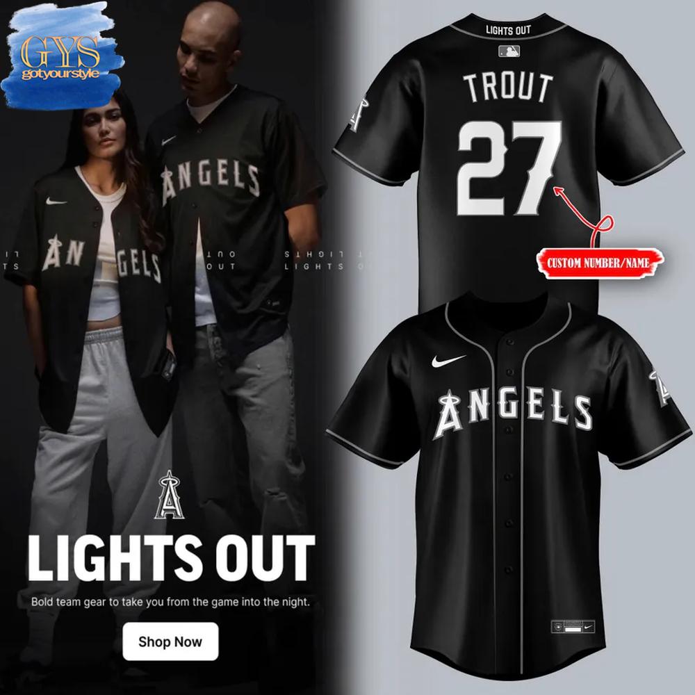 Los Angeles Angels Black Lights Out Limited Edition Baseball Jersey