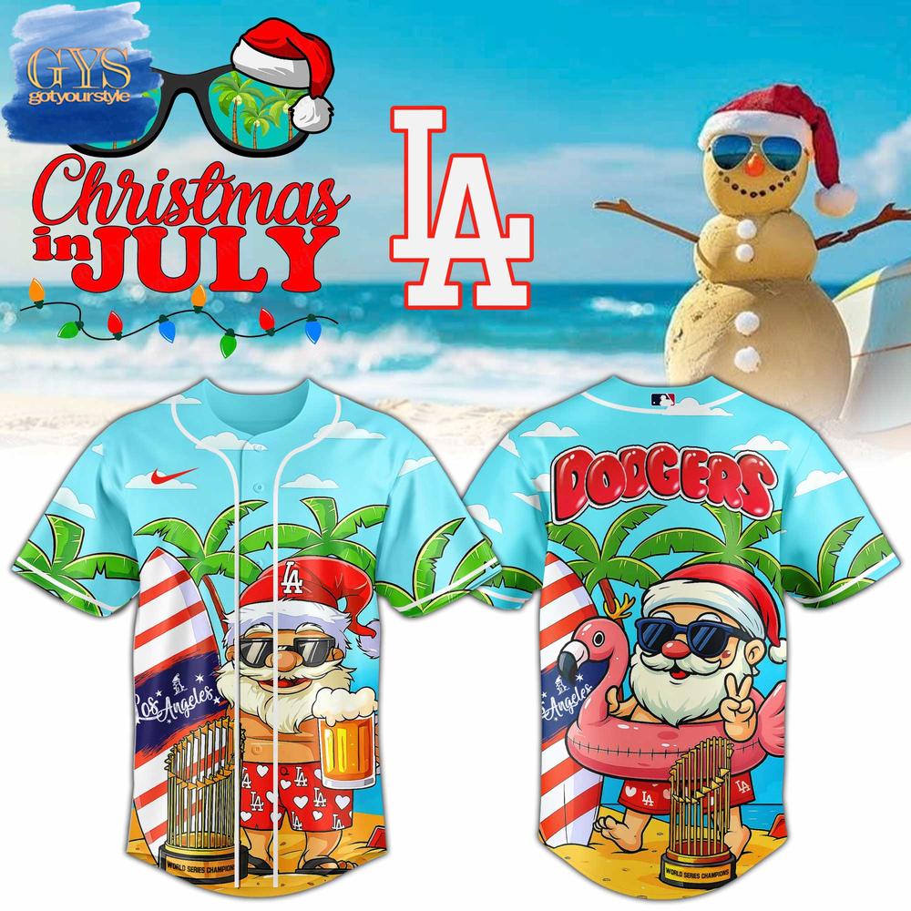 Los Angeles Dodgers Christmas in July Limited Edition Baseball Jersey