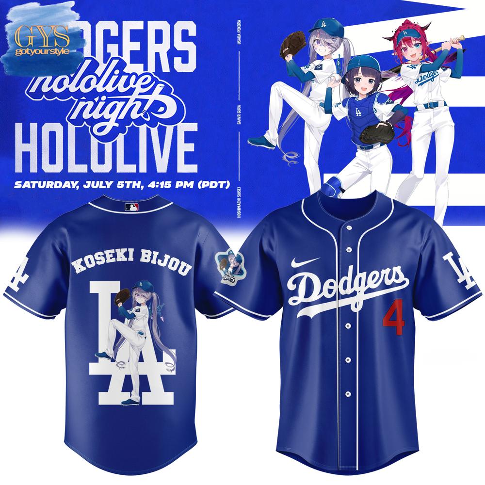 Los Angeles Dodgers x Hololive Night Limited Edition Baseball Jersey