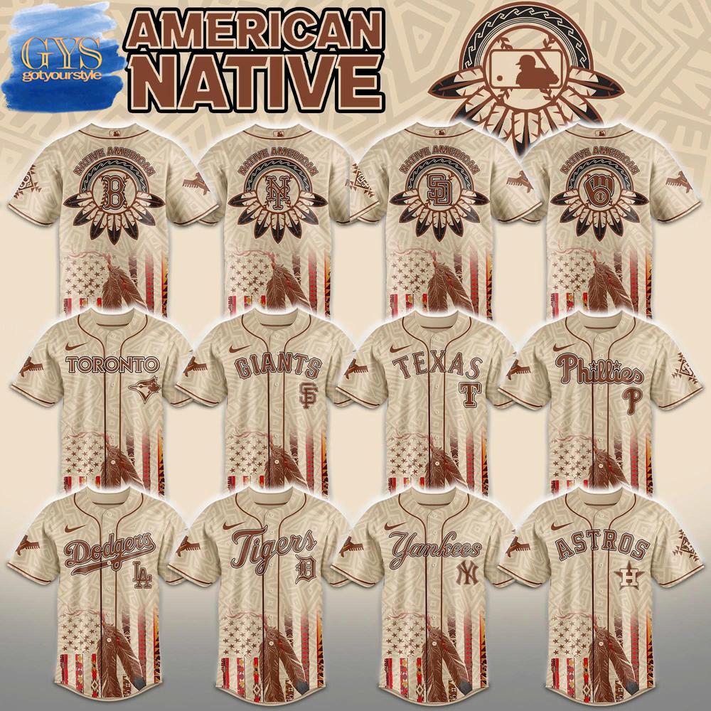 MLB 2025 Native American Heritage Month Limited Edition Baseball Jersey