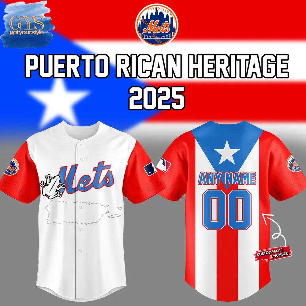 New York Mets Puerto Rican Heritage Baseball Jersey 2025