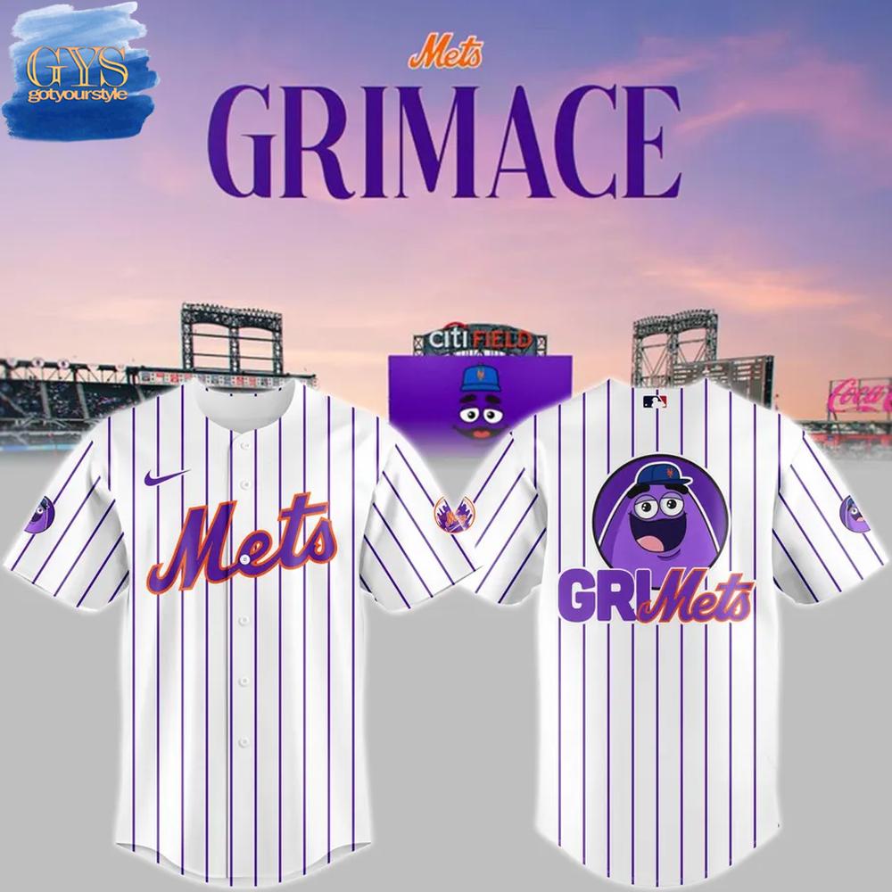 New York Mets x Grimace Limited Edition Baseball Jersey