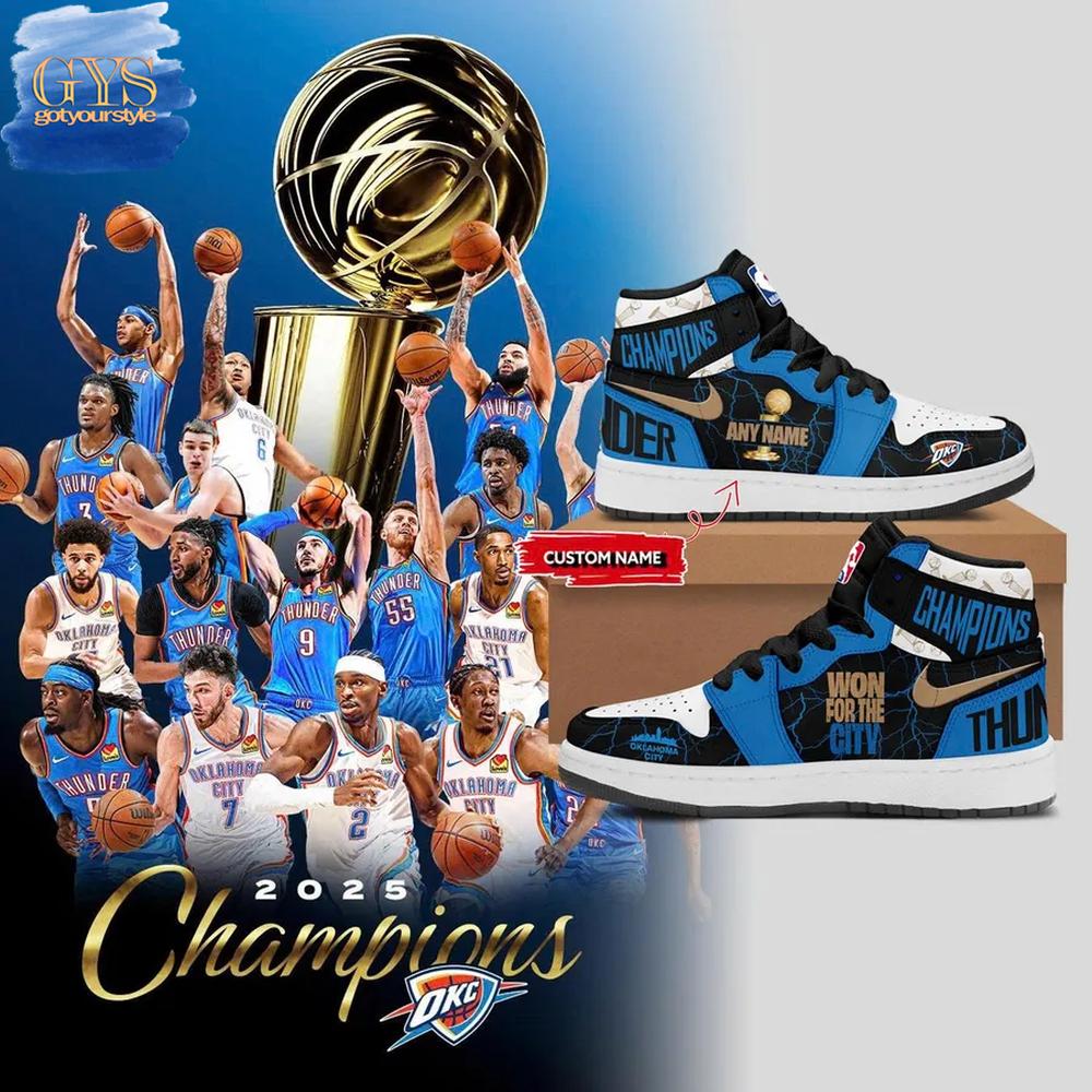 OKC Thunder NBA Champions 2025 Limited Edition Air Jordan 1