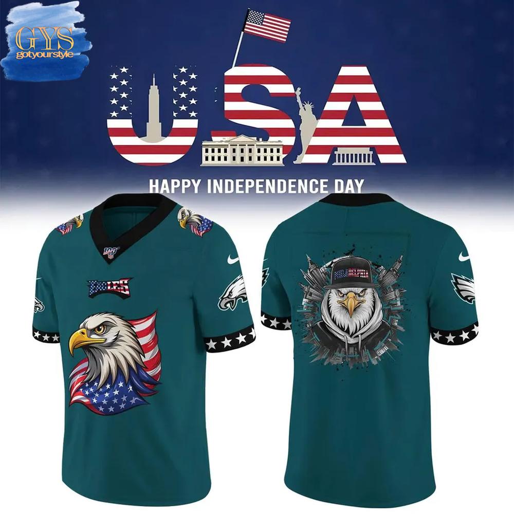 Philadelphia Eagles 2025 Independence Day Limited Edition Football Jersey