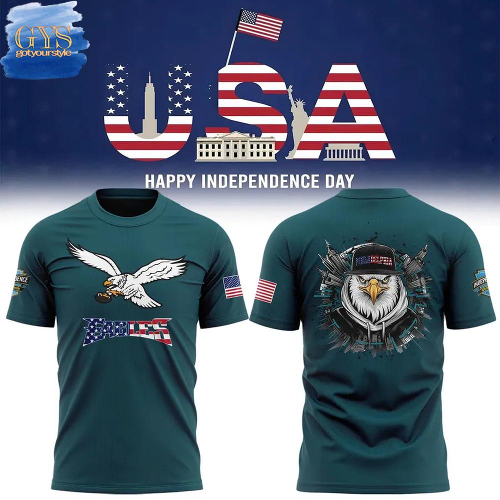 Philadelphia Eagles 2025 Independence Day Special Edition T-Shirt
