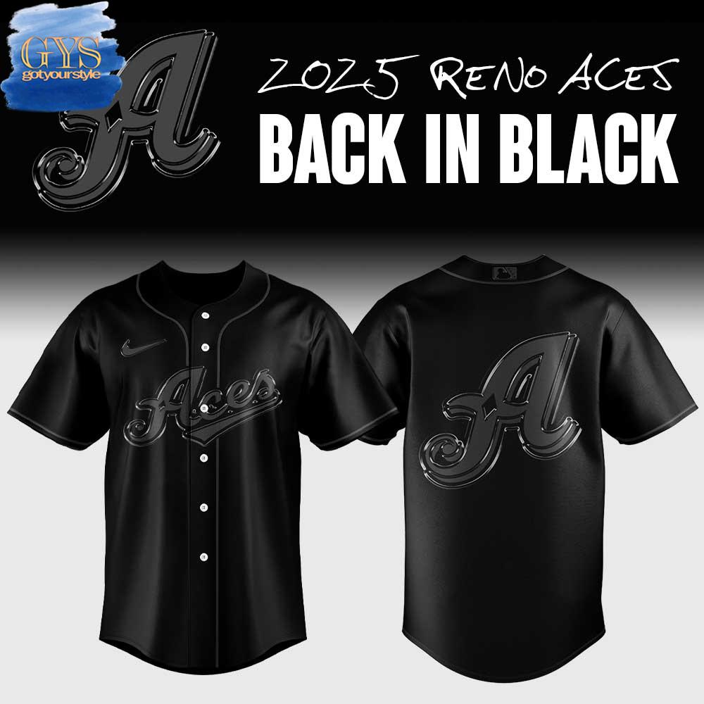 Reno Aces Back In Black Limited Edition Baseball Jersey