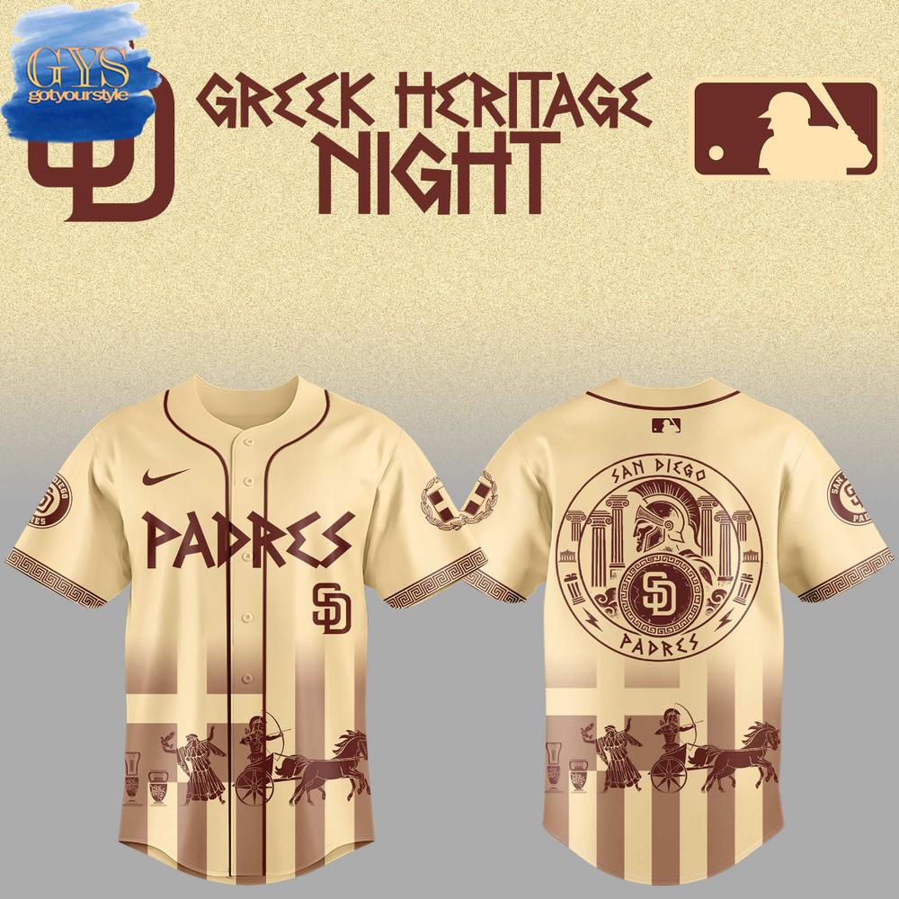San Diego Padres Greek Heritage Night 2025 Limited Edition Baseball Jersey