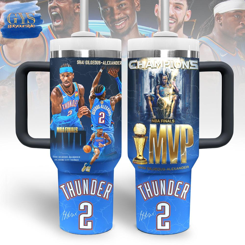 Shai Gilgeous-Alexander 2025 NBA Finals MVP 40 Oz Stanley Cup