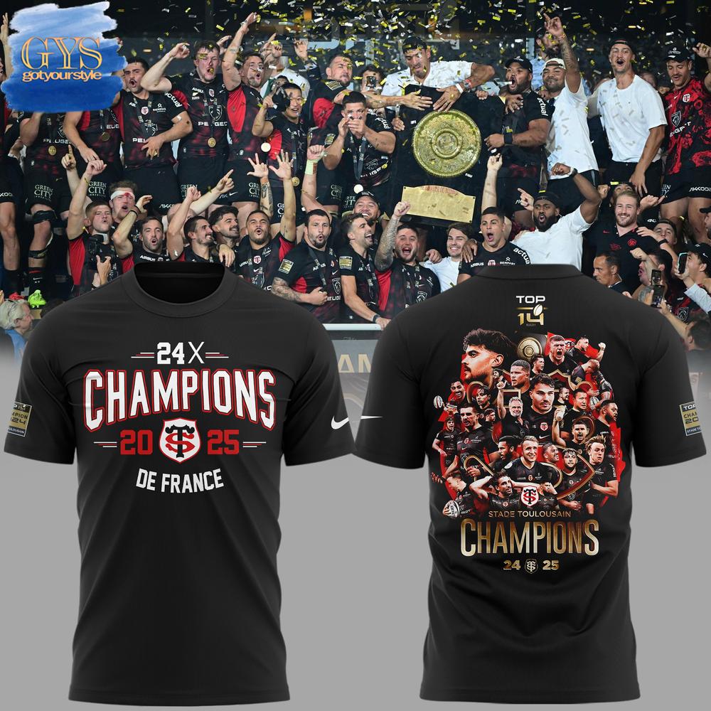 Stade Toulousain TOP 14 Rugby 2025 Champions Limited Edition T-Shirt