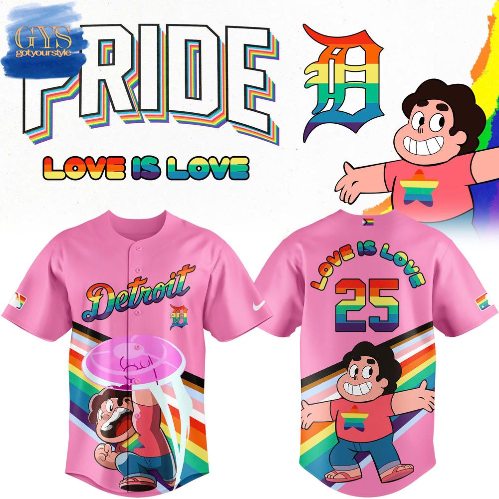 Steven Universe 2025 Pride x Detroit Tigers Limited Edition Baseball Jersey