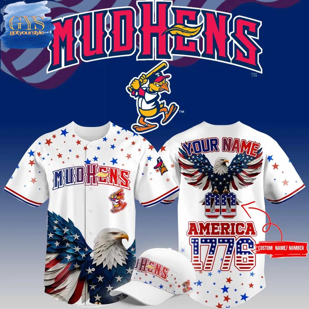 Toledo Mud Hens Happy Independence Day Limited Edition Baseball Jersey