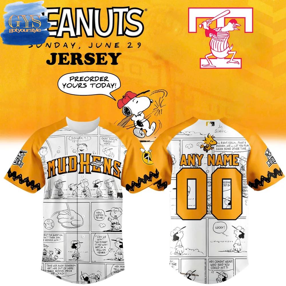 Toledo Mud Hens x Peanuts Limited Edition Baseball Jersey
