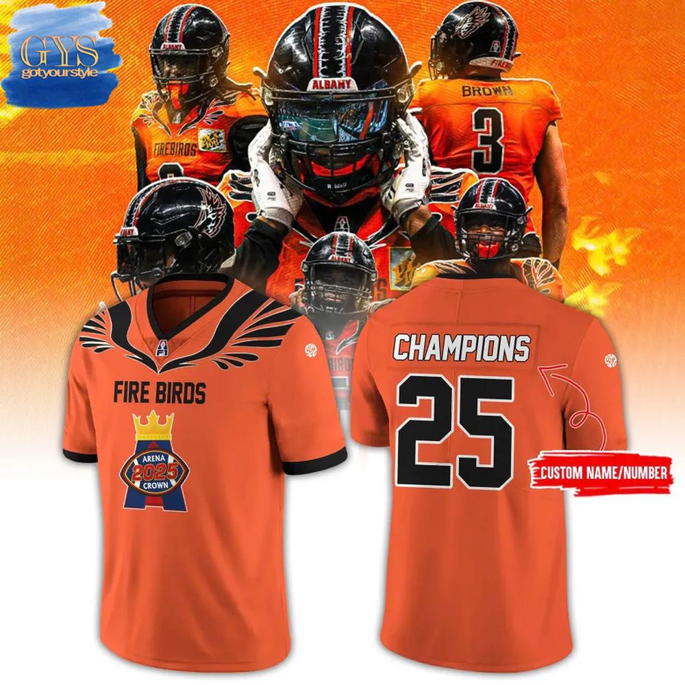 Albany Firebirds Arena Crown CHAMPIONS Limited Edition Football Jersey 2025