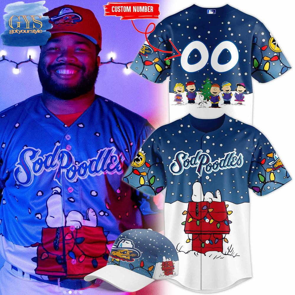 Amarillo Sod Poodles Christmas in July  Edition Baseball Jersey