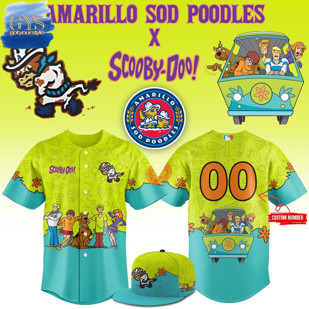 Amarillo Sod Poodles Scooby-Doo  Edition Baseball Jersey