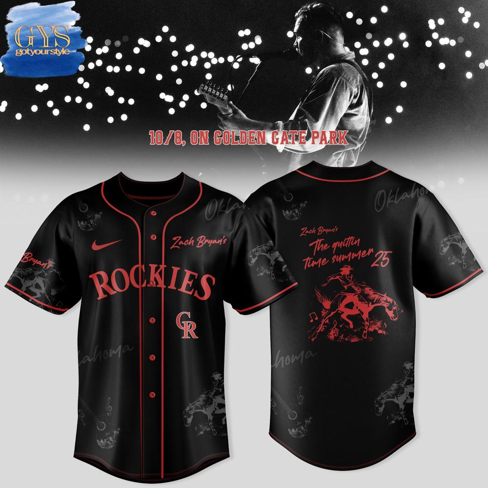Colorado Rockies x Zach Bryan Summer Tour  Edition Baseball Jersey