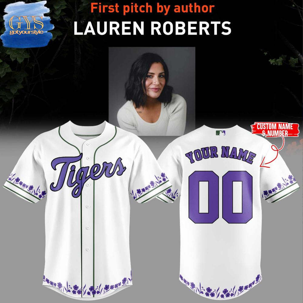 Detroit Tigers Lauren Roberts Personalized  Edition Baseball Jersey