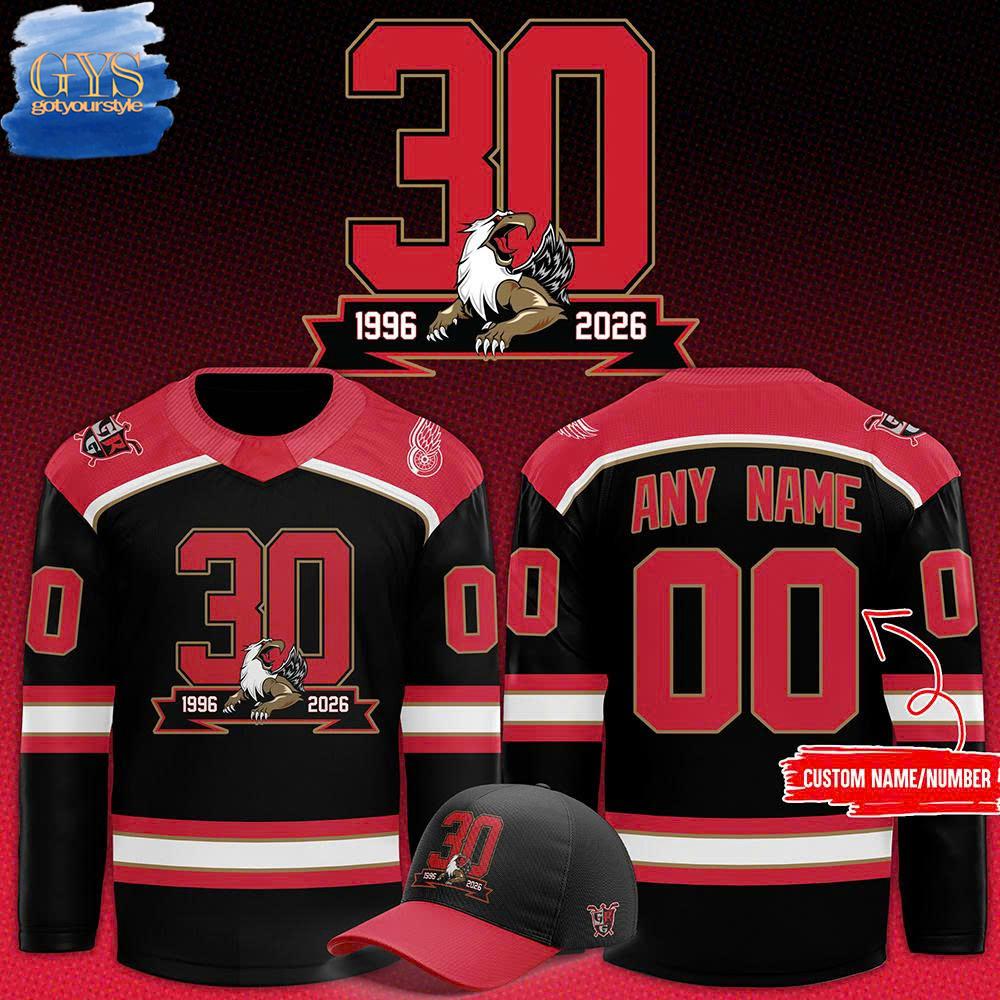 Grand Rapids Griffins 30th Anniversary Celebrations  Edition Hockey Jersey