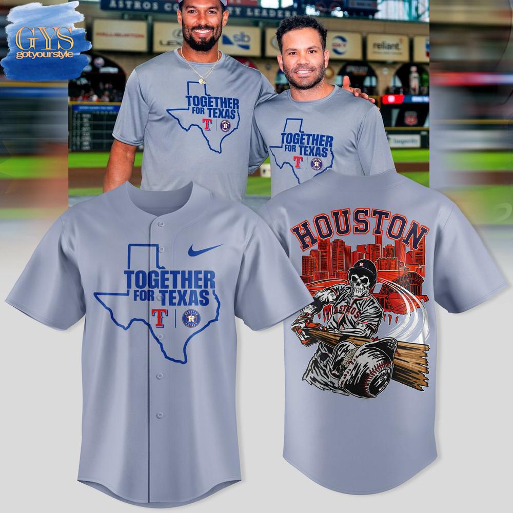Houston Astros x Texas Rangers Together For Texas Limited Edition Baseball Jersey