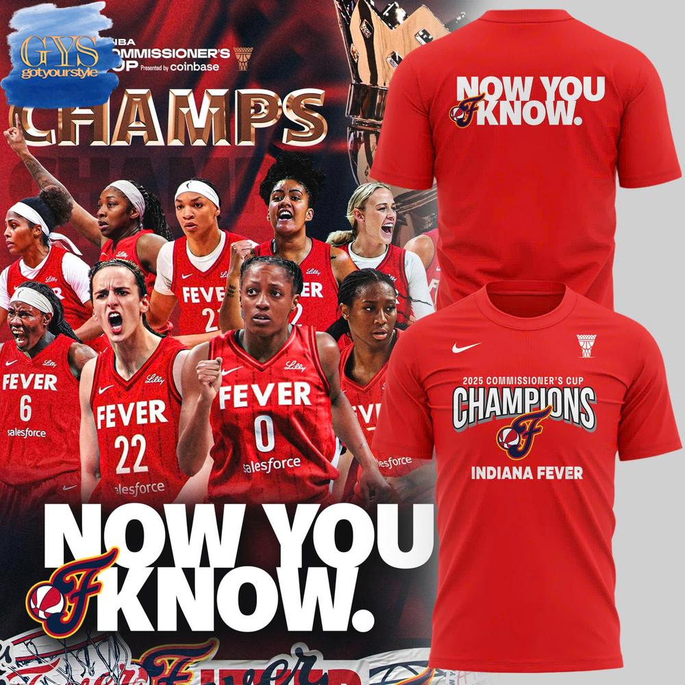 Indiana Fever 2025 WNBA Commissioner’s Cup Champions T-Shirt