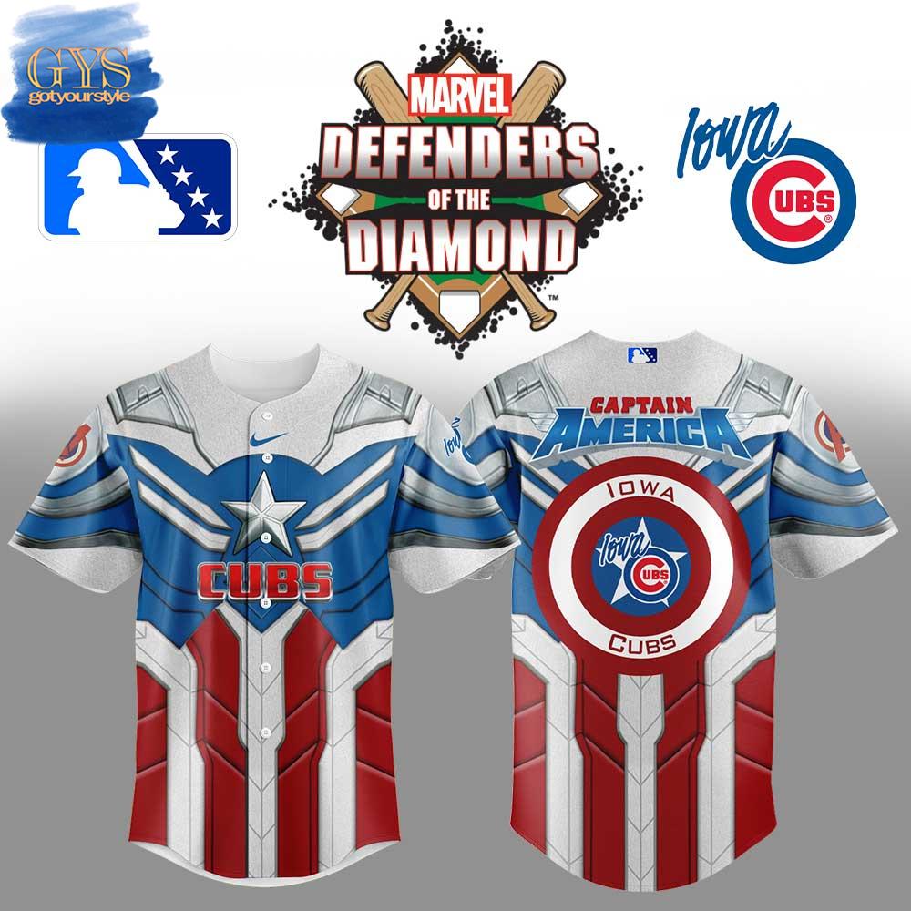 Iowa Cubs x Marvel Defenders Of The Diamond Baseball Jersey