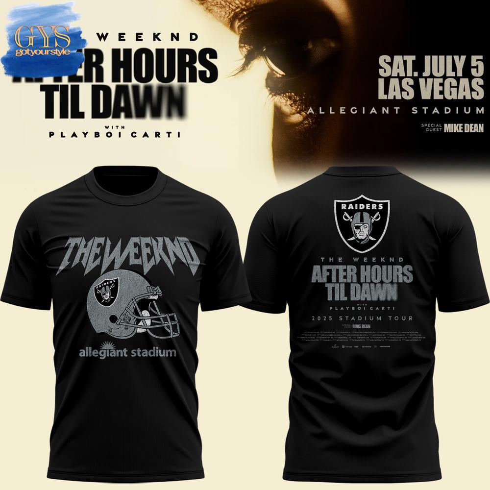 Las Vegas Raiders x The Weeknd After Hours Til Dawn 2025 Limited Edition Merchandise Collection
