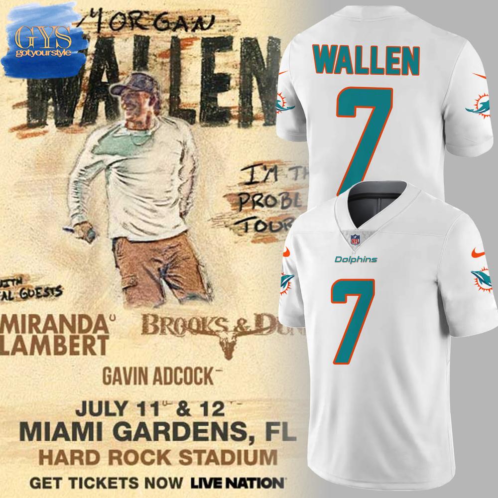 Morgan Wallen x Miami Dolphins Limited Edition Football Jersey