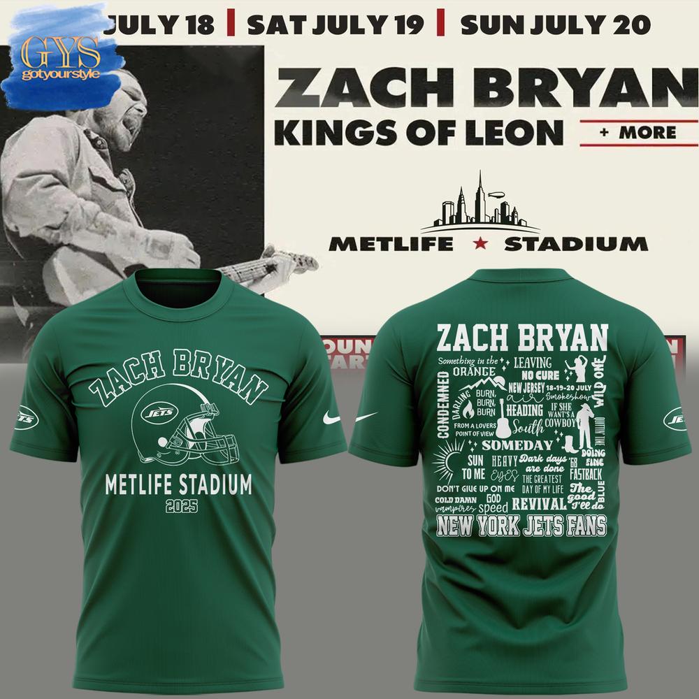 New York Jets x Zach Bryan Metlife Stadium Tour Merchandise Collection