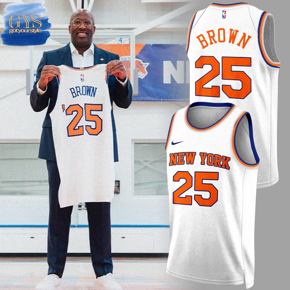 New York Knicks Mike Brown Head Coach Basketball Jersey