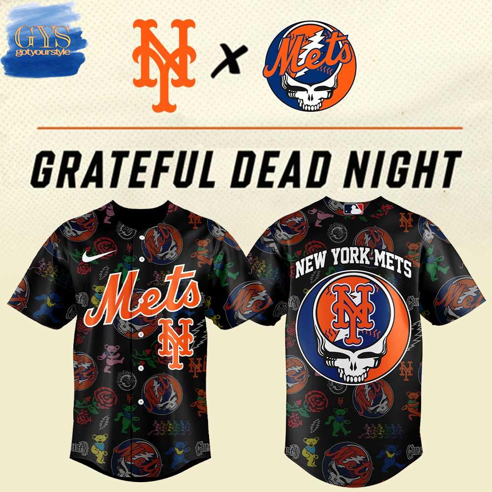 New York Mets Grateful Dead Night Limited Edition Baseball Jersey