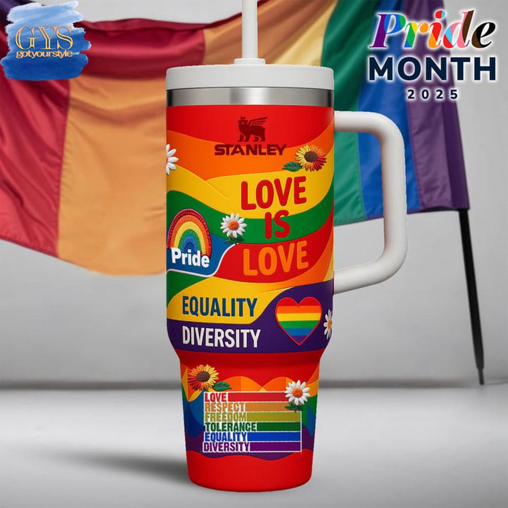 Pride Month 2025 Love Is Love Limited Edition 40 oz Stanley Cup