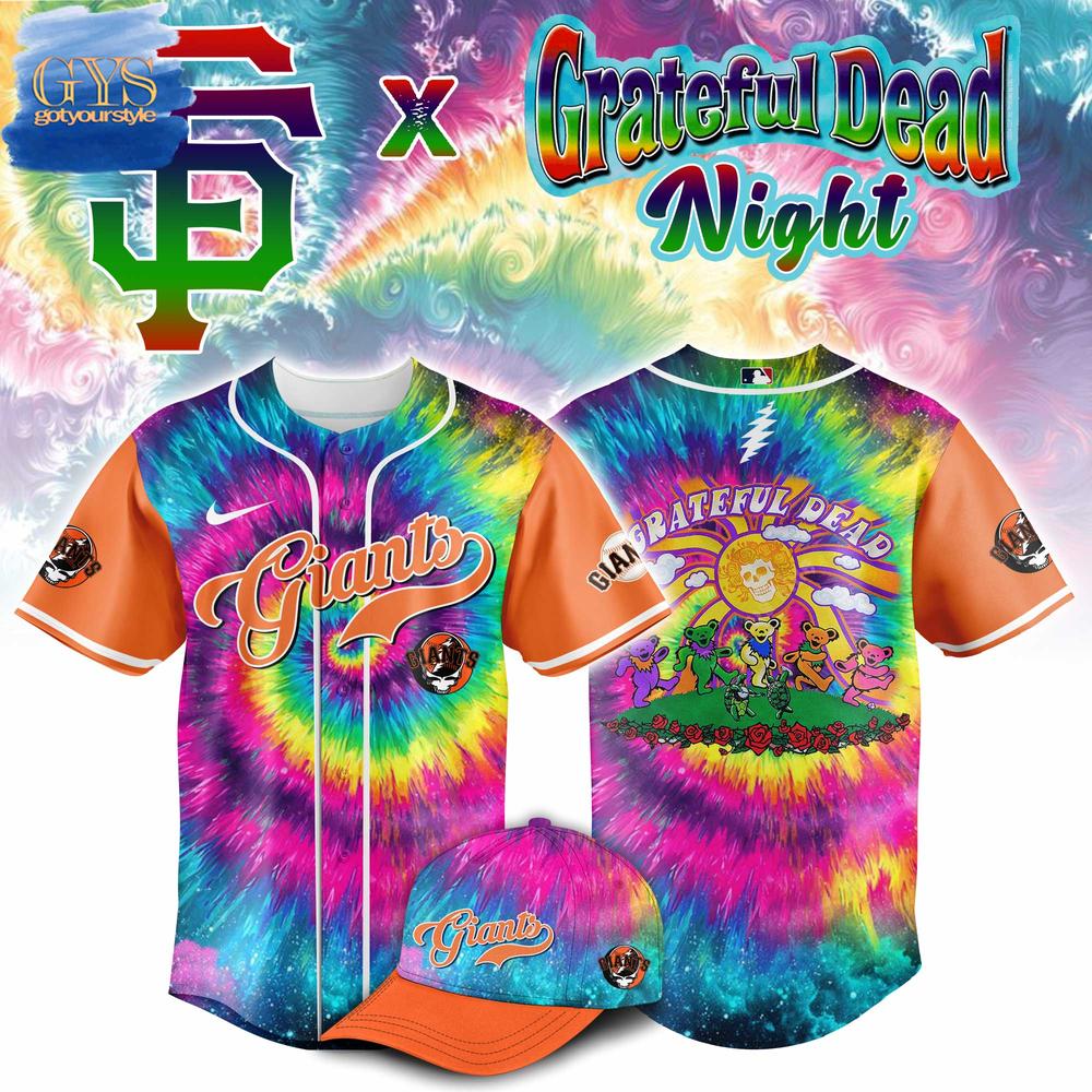 San Francisco Giants Grateful Dead Night Limited Edition Tie-Dye Baseball Jersey