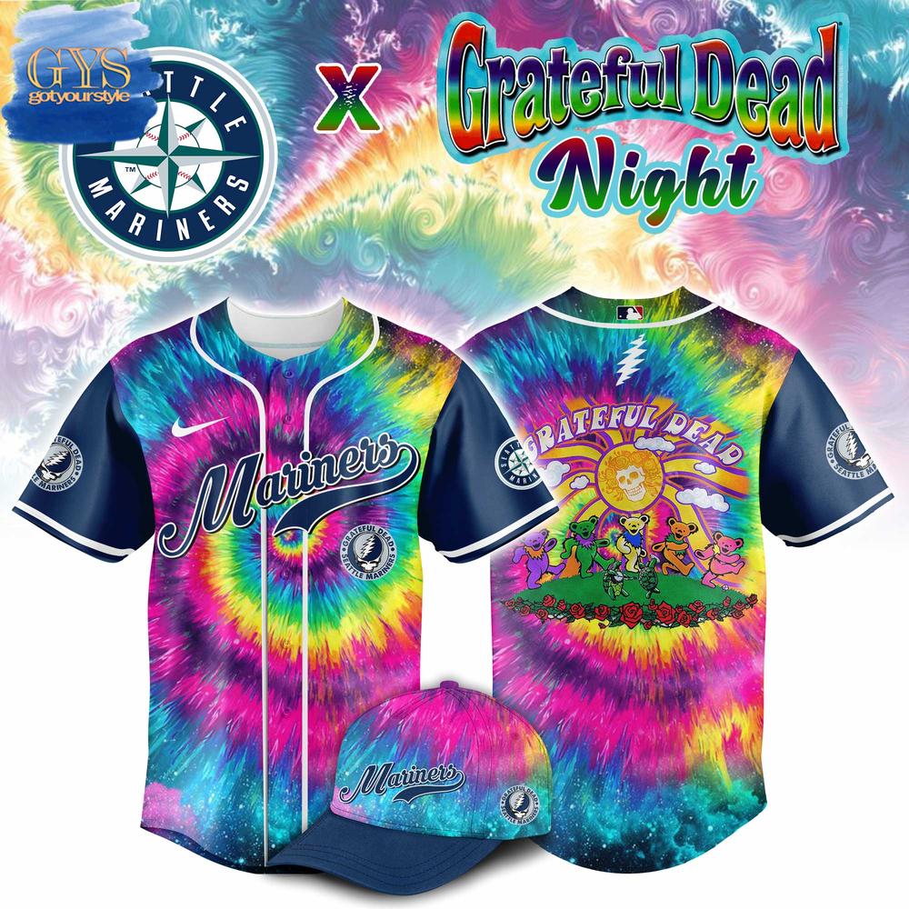 Seattle Mariners Grateful Dead Night Limited Edition Tie-Dye Baseball Jersey