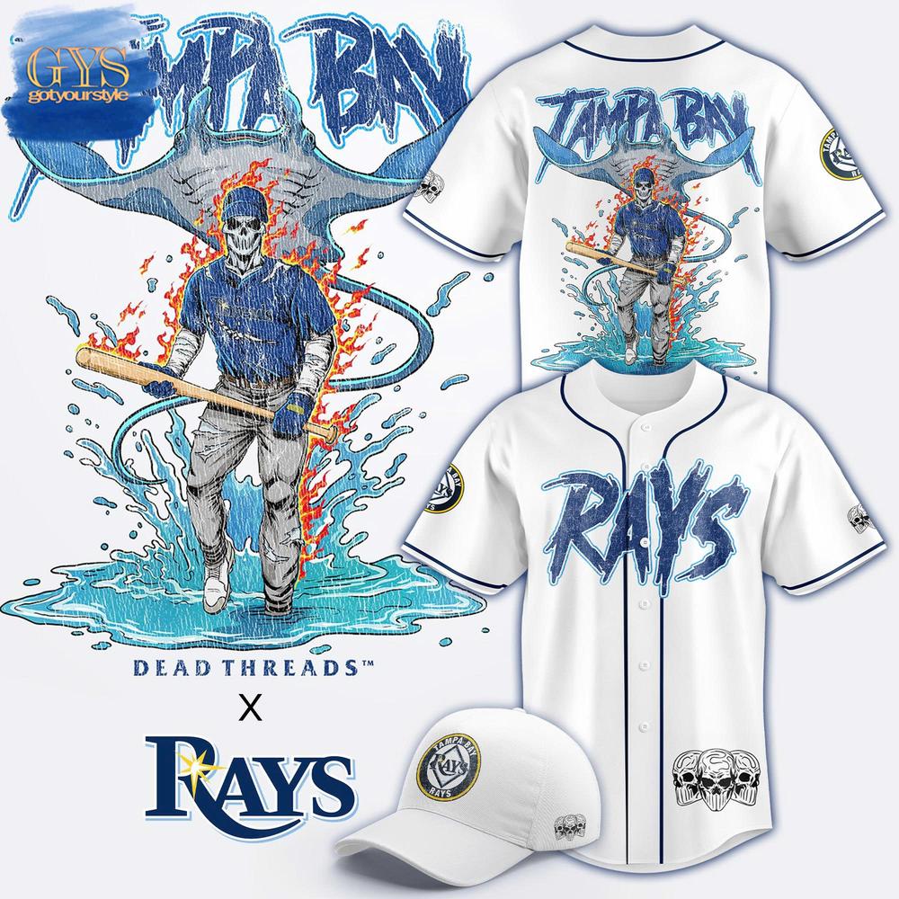Tampa Bay Rays Dead Threads Night  Edition Baseball Jersey