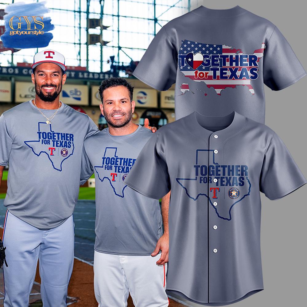 Together for Texas 2025 Limited Edition Grey Baseball Jersey