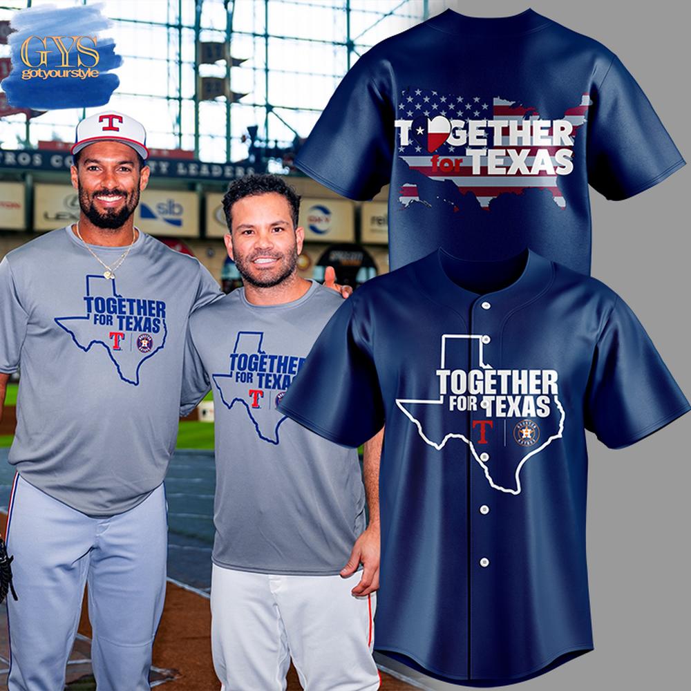 Together for Texas 2025 Limited Edition Navy Baseball Jersey