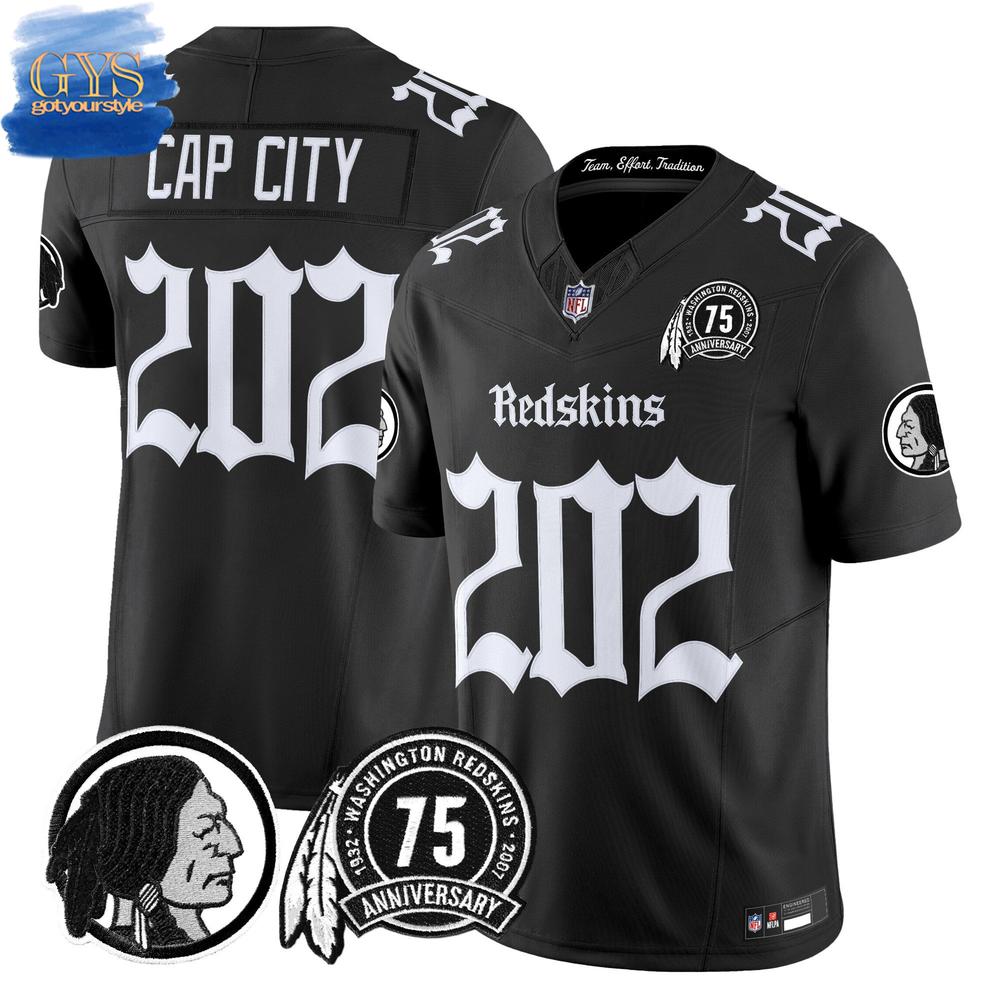 Washington Redskins Gothic Capital Edition Vapor Limited Edition Football Jersey